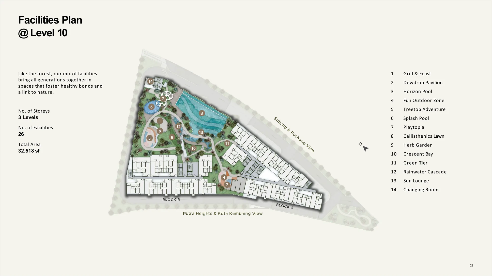 Alora Residences Level 10 facilities plan