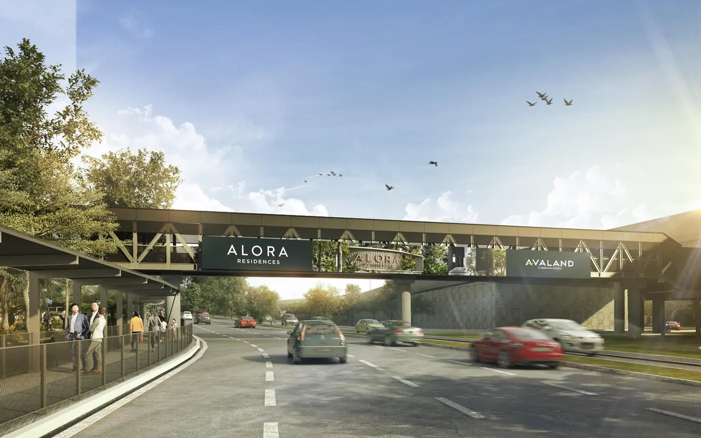 Alora Residences USJ21 LRT covered walkway link bridge