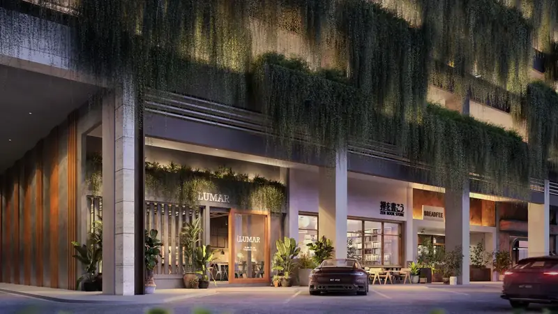 Alora Residences signature retail shops at ground level