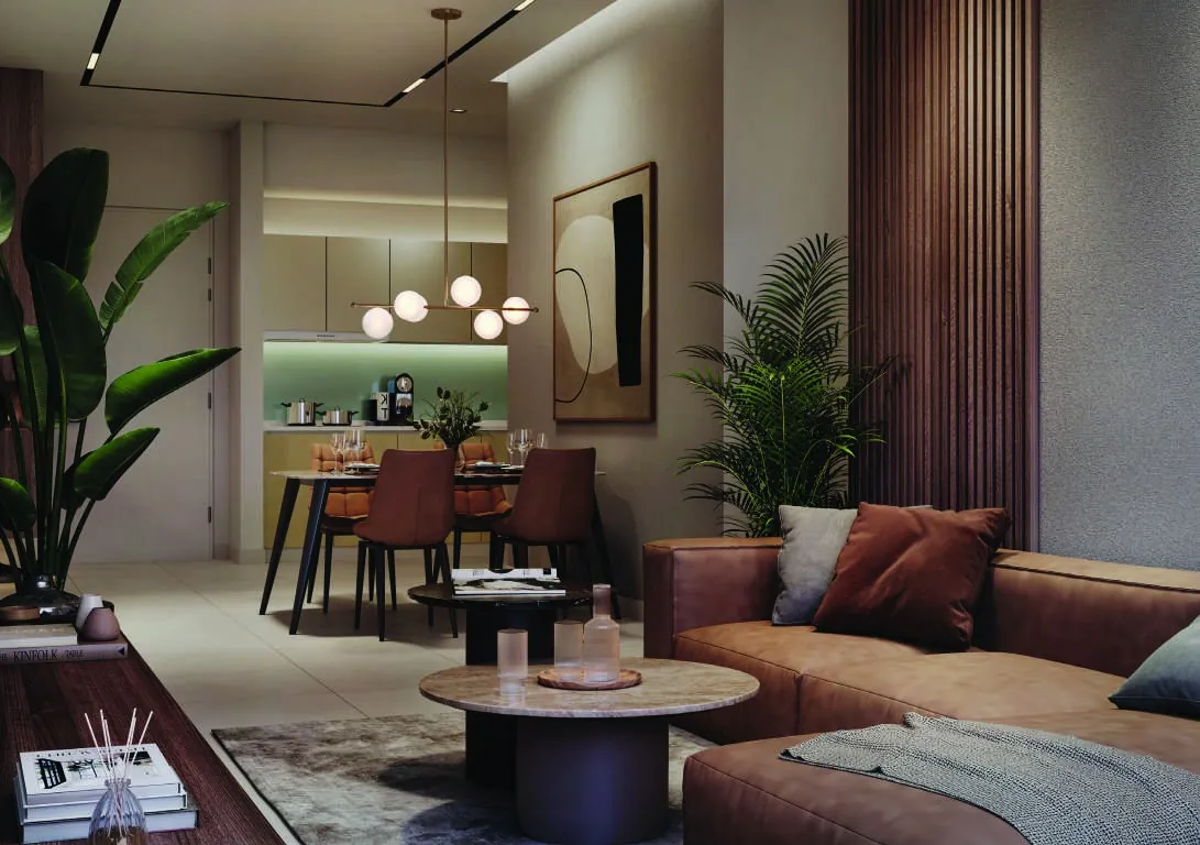Alora Residences Type A living and dining