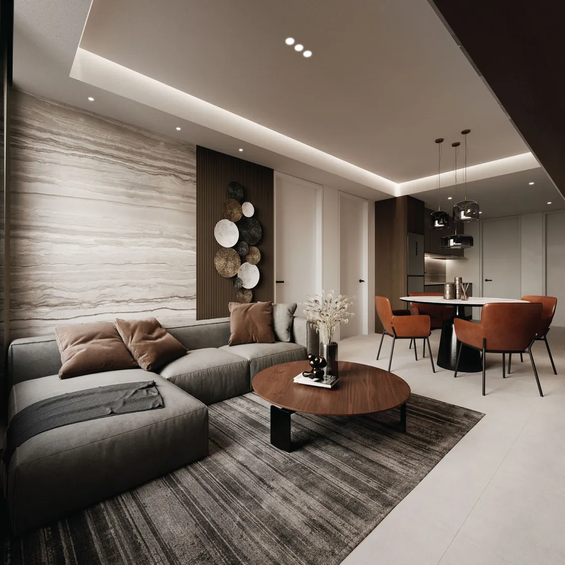 Alora Residences Type H living and dining